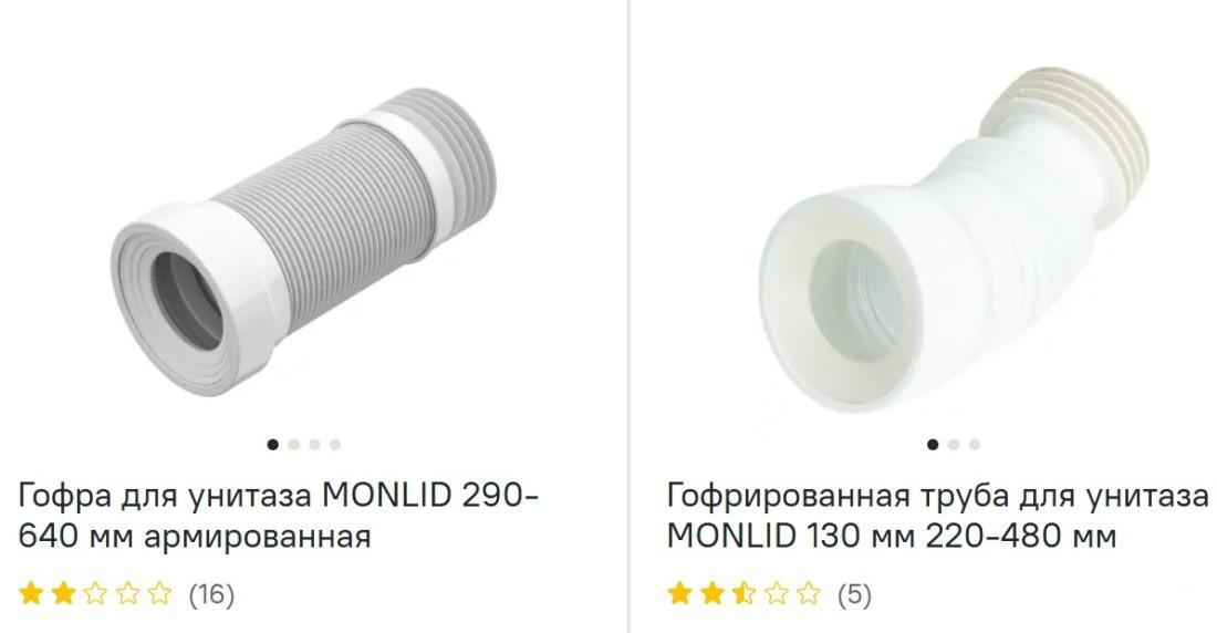 Гофры, присоединения и манжеты для унитаза посмотреть